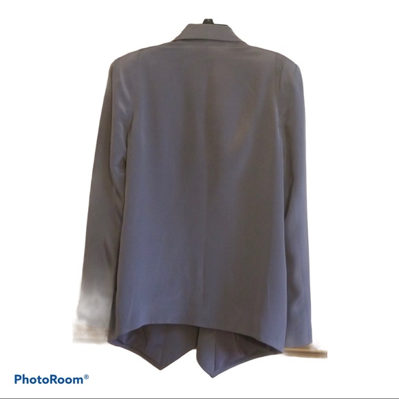 REBECCA MINKOFF BECKY GRAY SILK BLAZER SIZE 2 - Picture 5 of 8